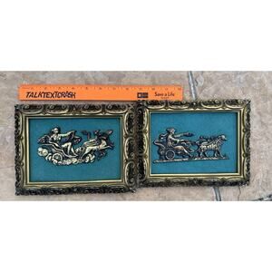 Vintage Clifford Art Studio‎ Inc New York Masterpieces velvet Roman plaque